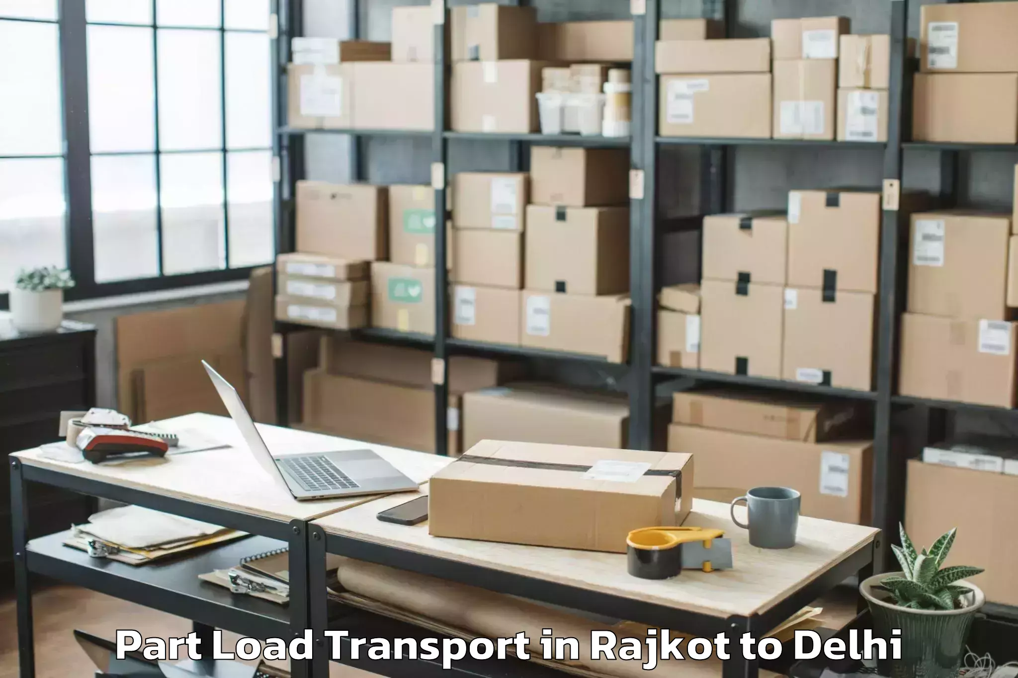 Expert Rajkot to Jawaharlal Nehru University Ne Part Load Transport